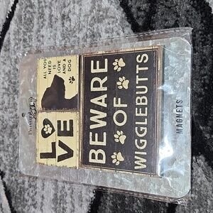 PRIMITIVES BY KATHY DOG THEMED MAGNETS WOOD DOG LOVER DECOR GIFT